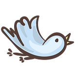 Vogel blau